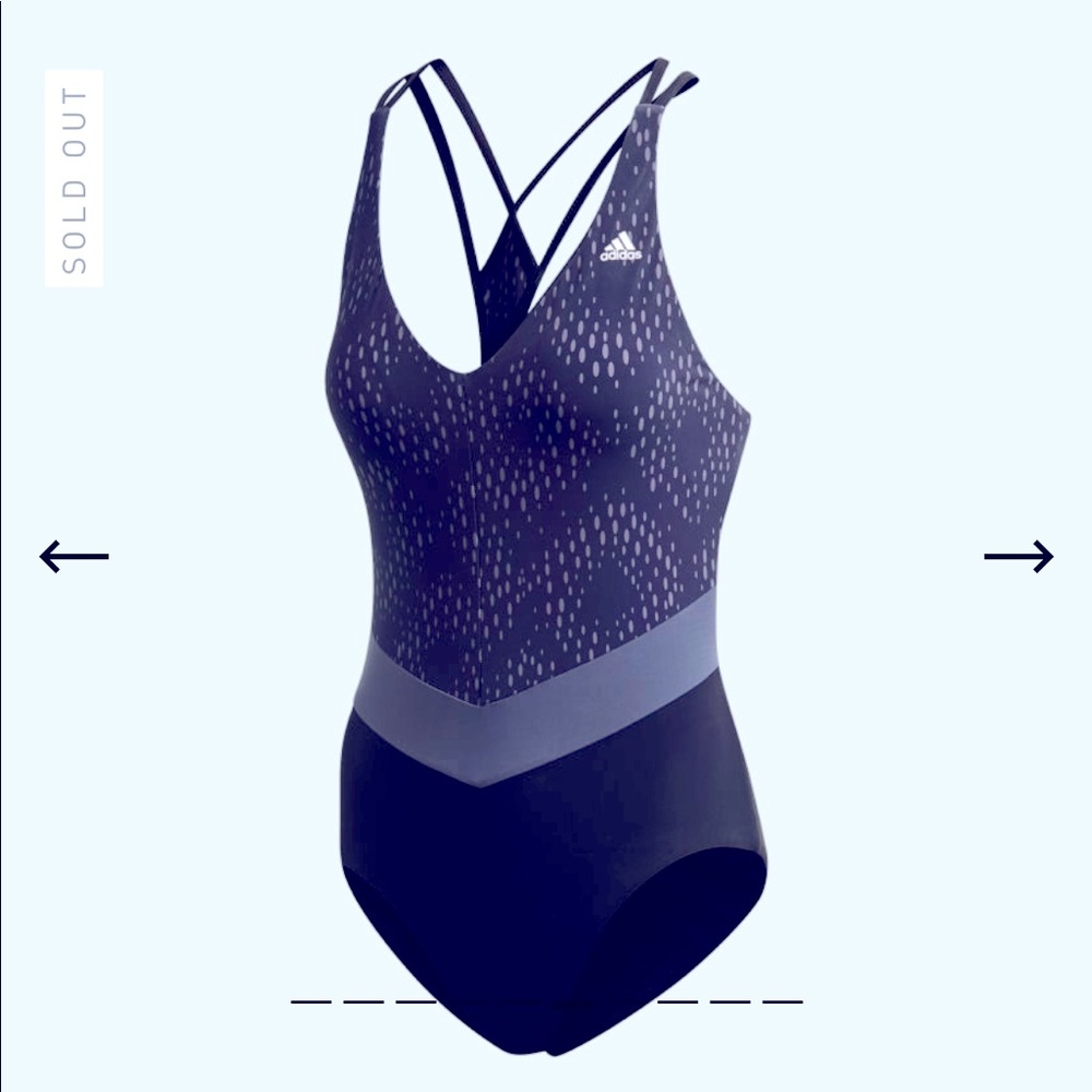30”B primeblue adidas swimsuit w flattering booty